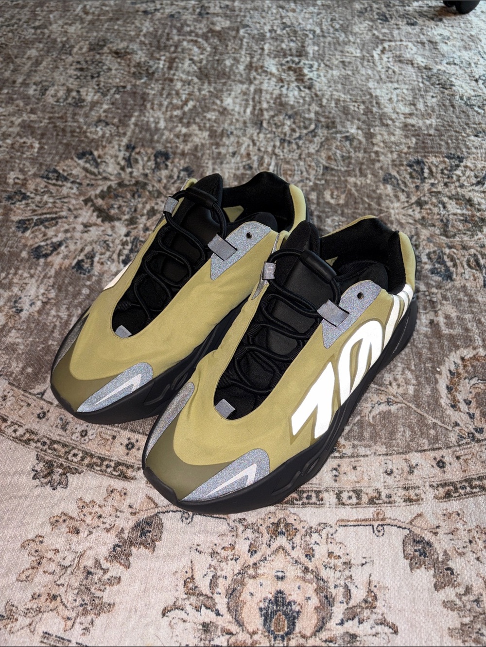 Yeezy Boost 700 V3 Olive Green Black Reflective Sneakers